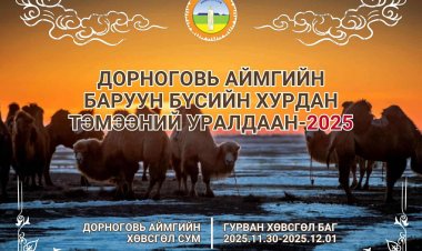 ДОРНОГОВЬ АЙМГИЙН БАРУУН БҮСИЙН ХУРДАН ТЭМЭЭНИЙ УРАЛДААН-2025