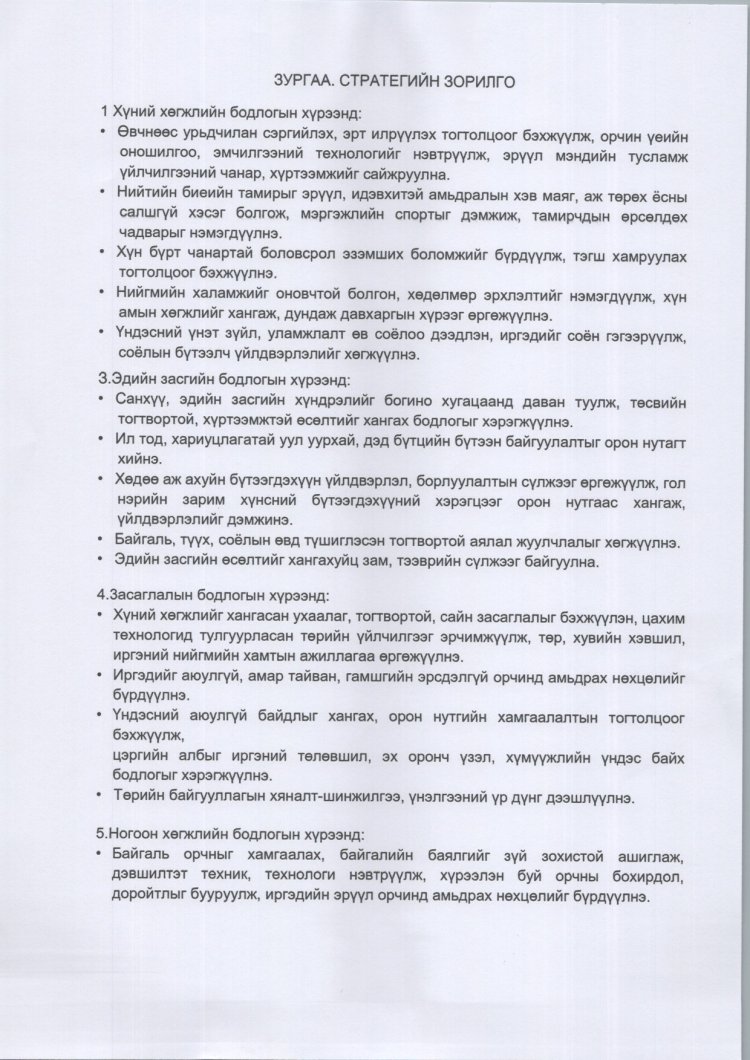 СТРАТЕГИЙН ЗОРИЛГО